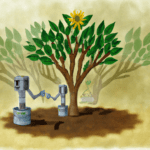 DALL-E Generated image of Tree Tending and Climbing Robots