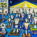 DALL-E Generated painting of Socially intelligent robots