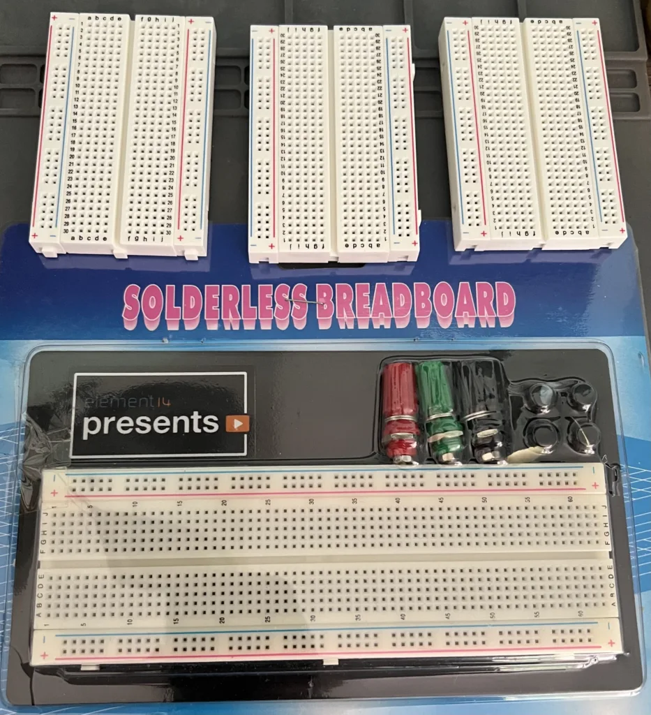 Breadboards in two sizes from the Robot Besties workbench!