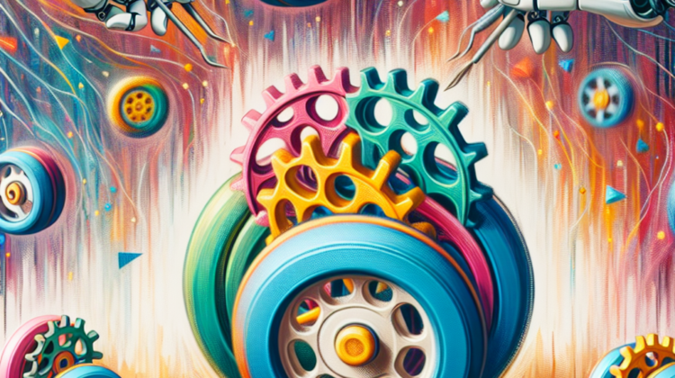 DALL-E Generated Image: An introduction to Omni-Wheels or **Mecanum wheels for robot applications. What are the benefits and drawbacks?**.png